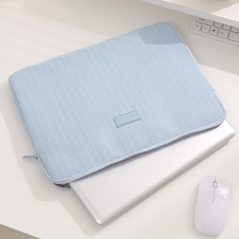 14'' 15.6'' Funda de Laptop de Corduroy a Prueba de Choques Bolsa Protectora Suave y Portátil para Tableta y Notebook