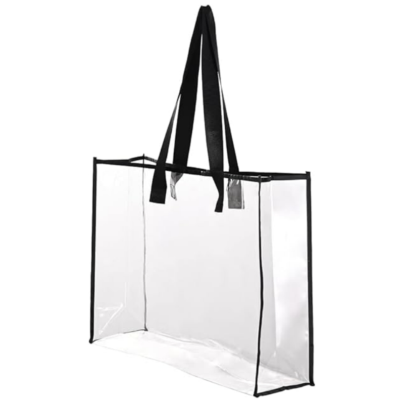 Bolsa grande de PVC transparente, tote de playa, bolso de hombro, bolsa de supermercado, bolsa de compras, bolsa de trabajo