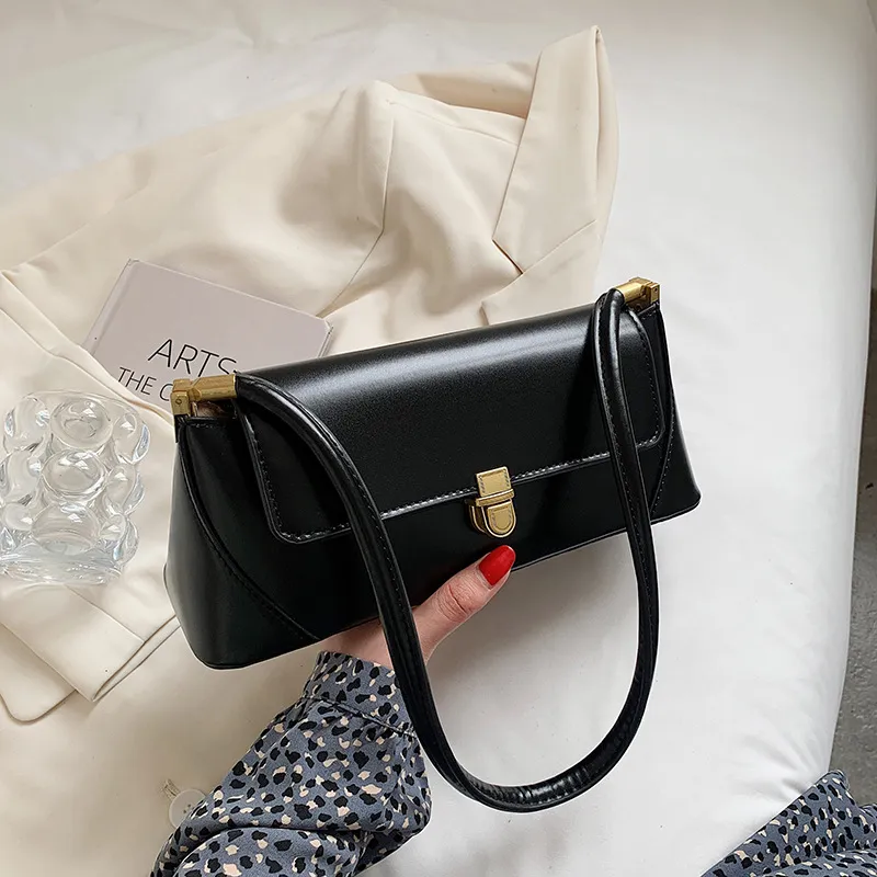 Bolso pequeño cuadrado francés de moda para mujer, nuevo bolso de moda de alta calidad, textura, bolso de hombro único, bolso baguette