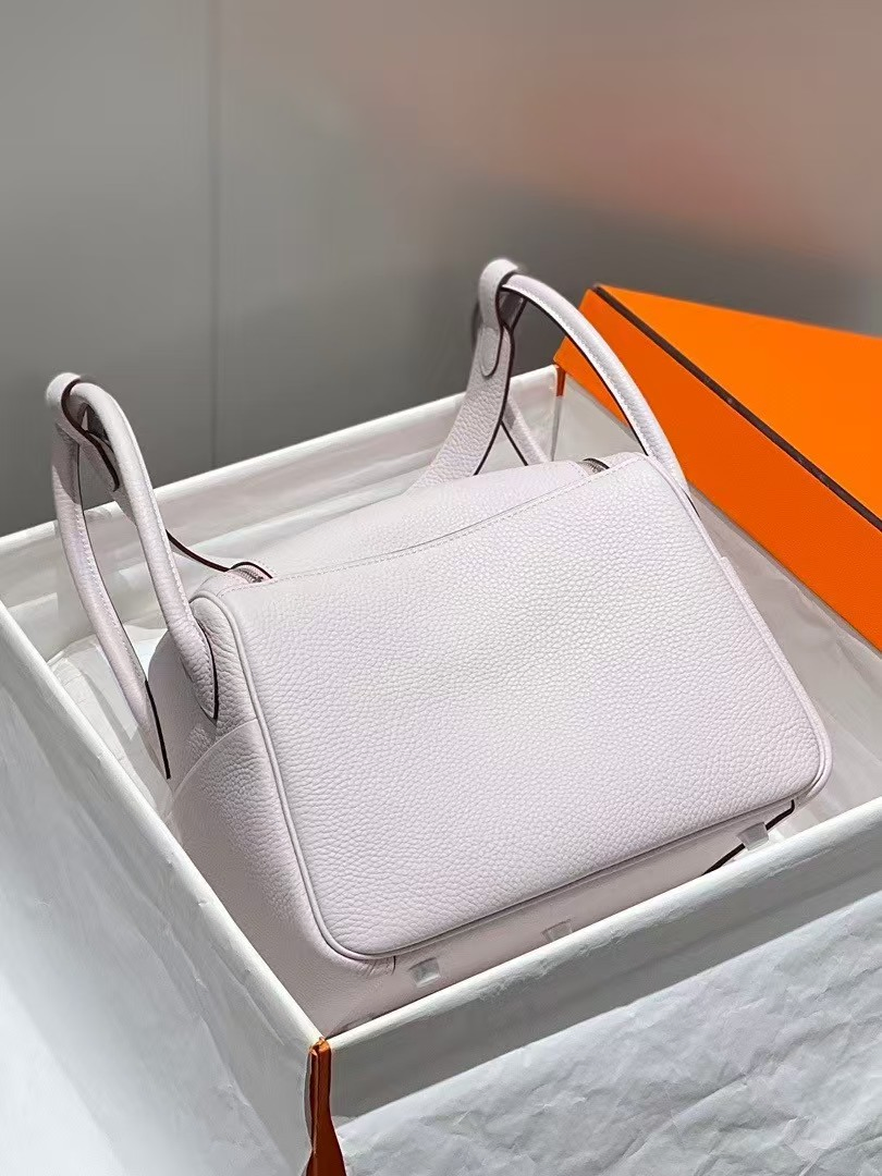 H Hardware de Acero Inoxidable Tc Bolso de Cuero Genuino Lindi 19/26/30 Bolsa de Mano de Grano de Lichi de Piel de Vaca de Capa Superior para Mujeres
