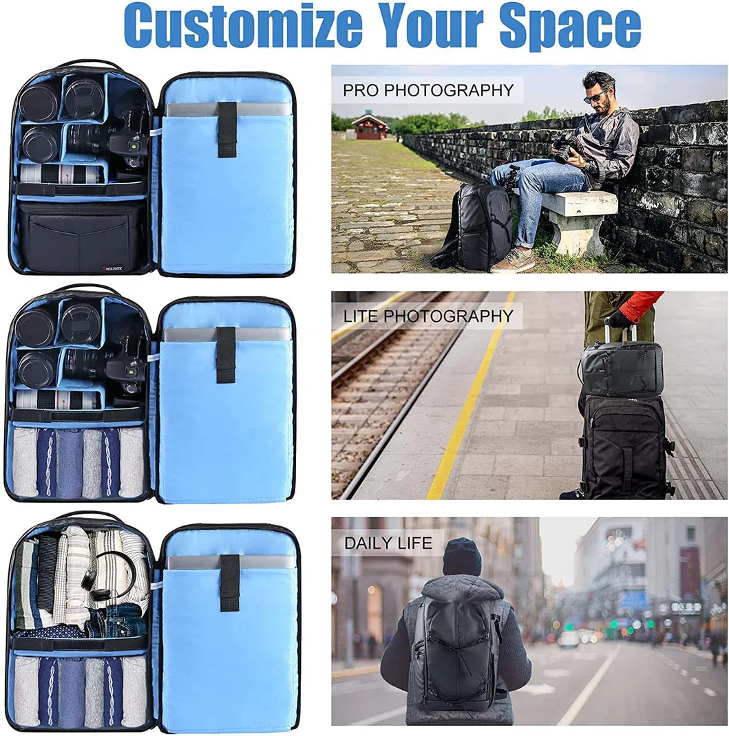 Mochila impermeable para cámara DSLR con compartimento para laptop
