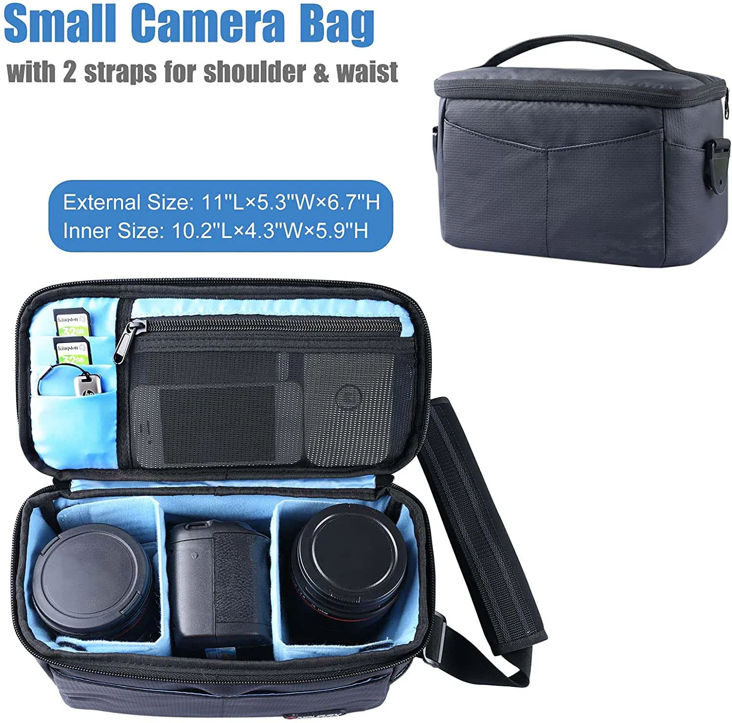 Mochila impermeable para cámara DSLR con compartimento para laptop