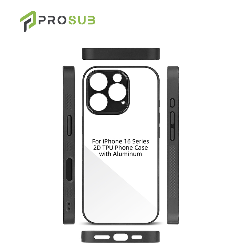Prosub 2D Sublimación para iPhone 16 Funda de TPU con hoja de aluminio cubierta de teléfono móvil en blanco