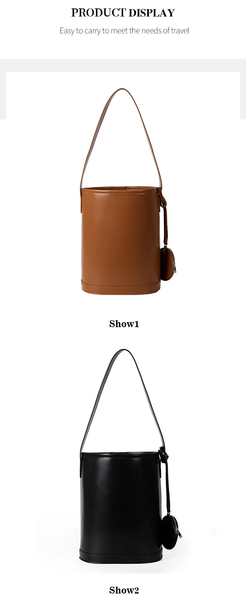 Bolsas Hobo para Mujeres Bolsa de Cuero Vegano Bolsos Tipo Cubo Bolso de Hombro Minimalista Gran Capacidad Bolsa Tote Clásica