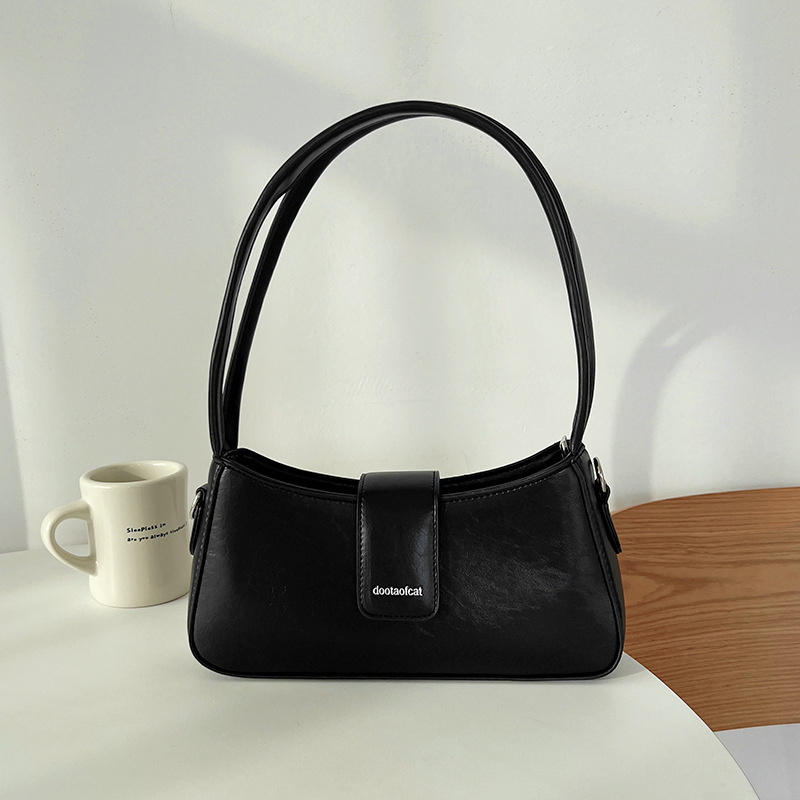 Bolsa de mano clásica tipo baguette portátil y casual para chicas y mujeres