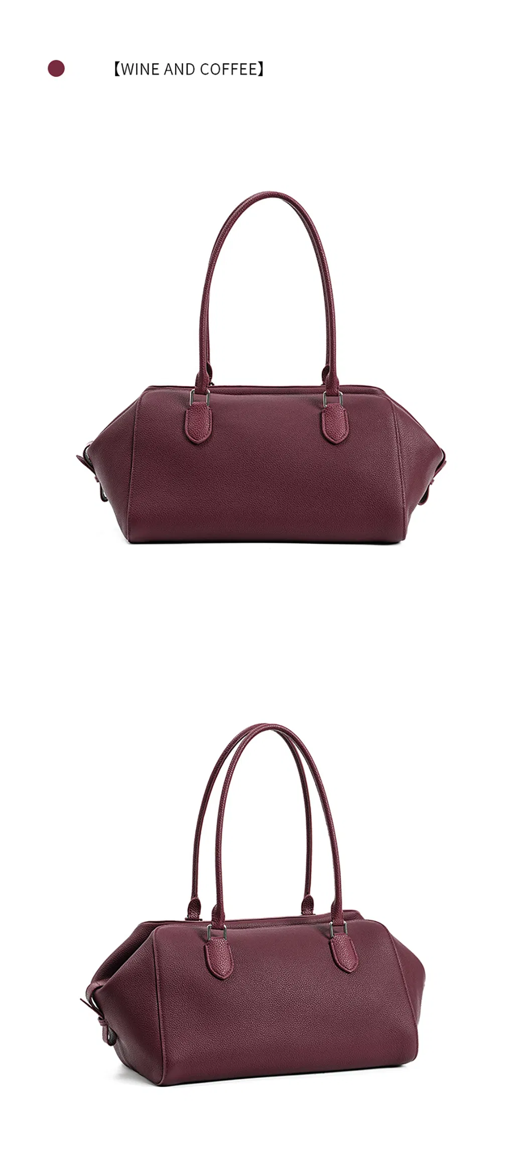 Bolso Baguette Avanzado de Moda de Cuero Genuino para Damas Bolso de Axila