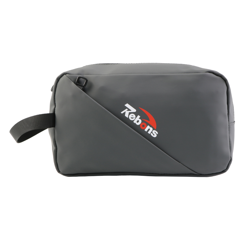 Bolsa organizadora de maquillaje de lujo con cremallera de malla, estuche cosmético de viaje para hombres, pequeño y resistente al agua, de cuero PU suave, para gimnasio y artículos de tocador