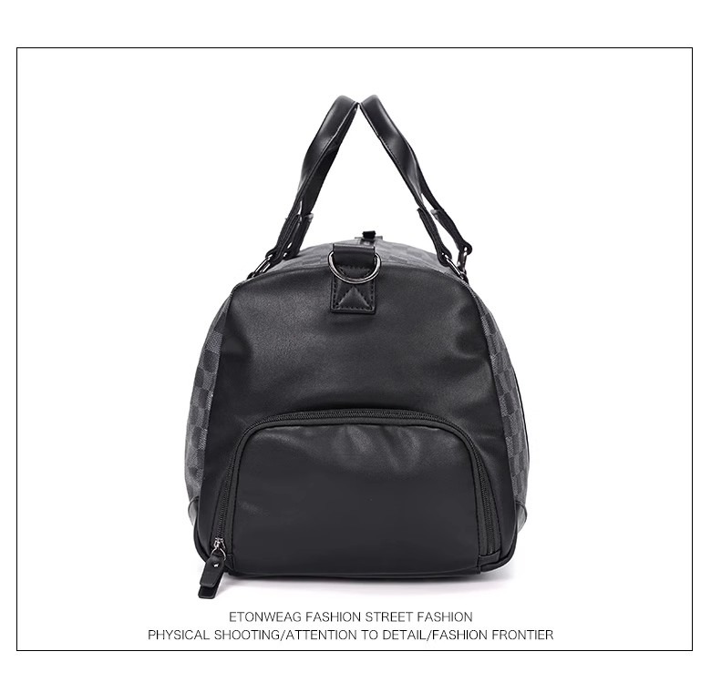 2025 Gran bolsa de viaje de cuero PU para hombres