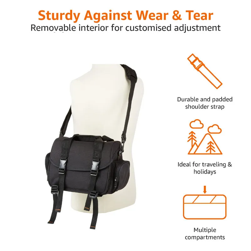Funda para Cámara DSLR Sin Espejo para Fotografía al Aire Libre, Bandolera Cruzada, Mochila para Cámara tipo Sling