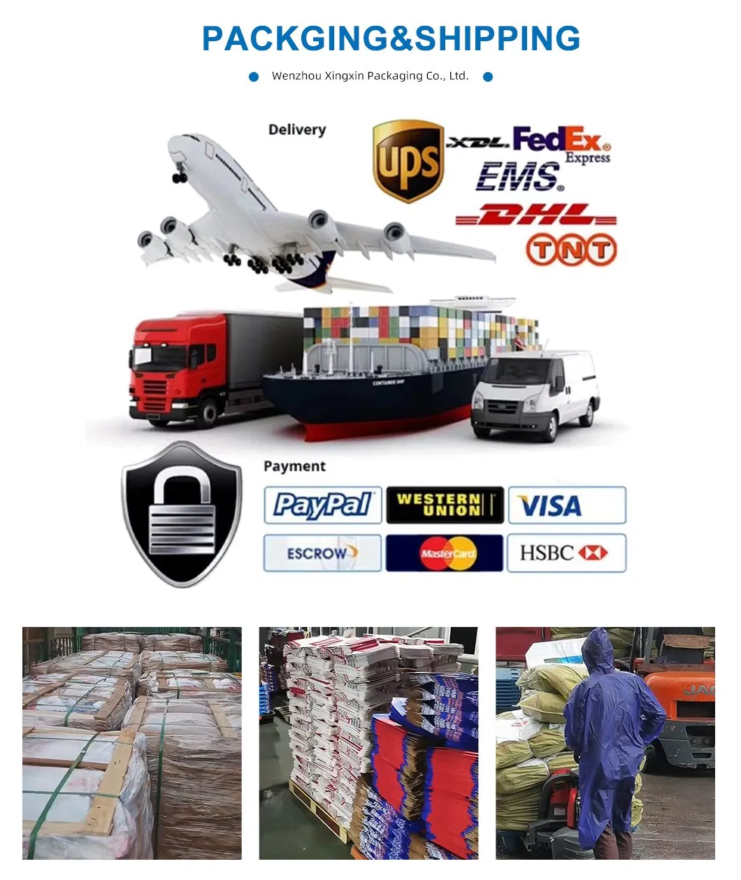 Proceso de embalaje y logística de exportación