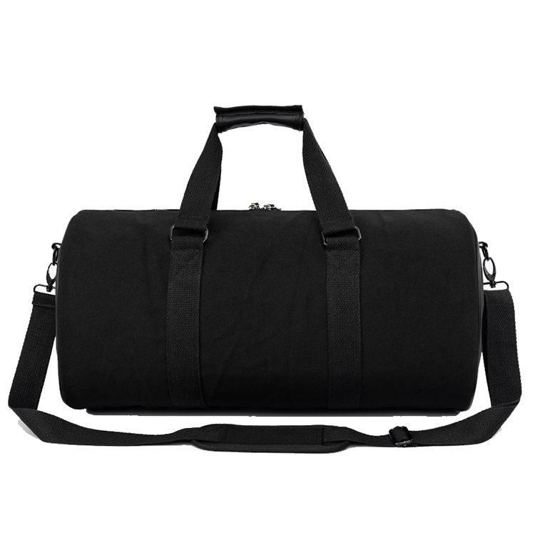 Bolsa de viaje de lona de gimnasio de cilindro de barril unisex de alta calidad y duradera, bolsa de fin de semana para mujeres