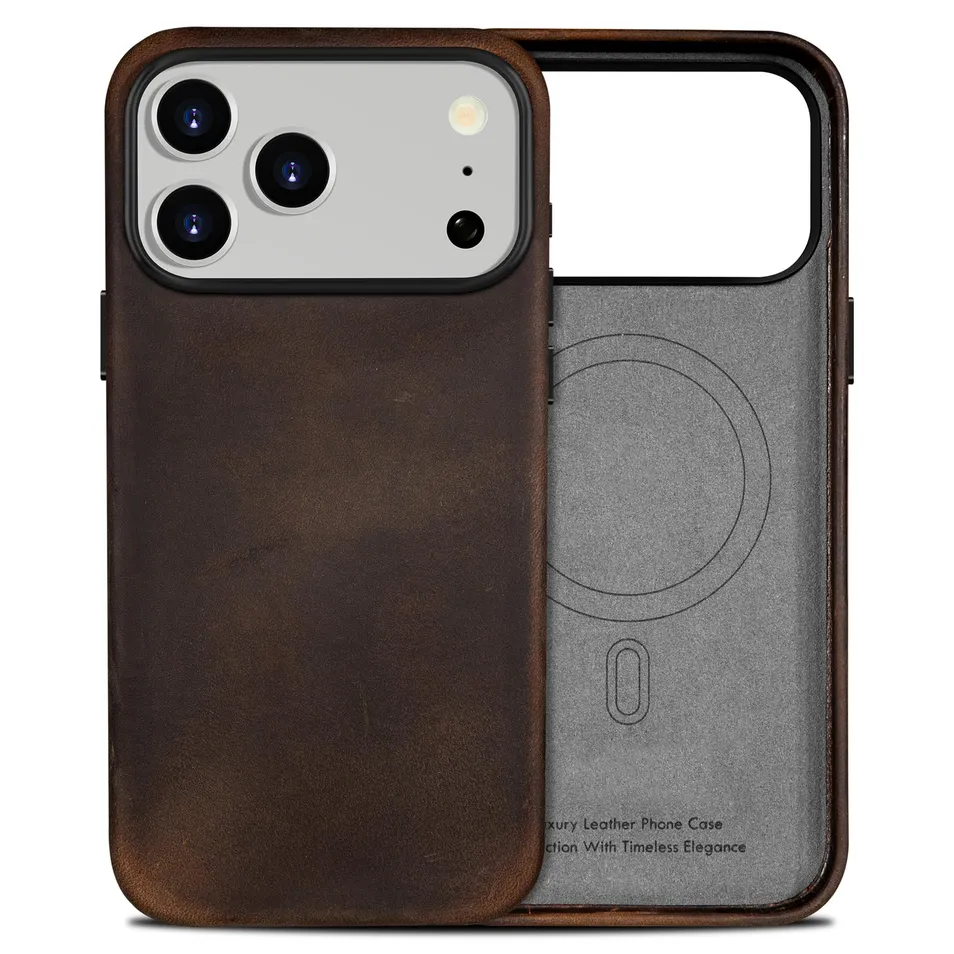 Fundas de teléfono móvil de cuero magnéticas Magsafe para iPhone 17 PRO/17 PRO Max