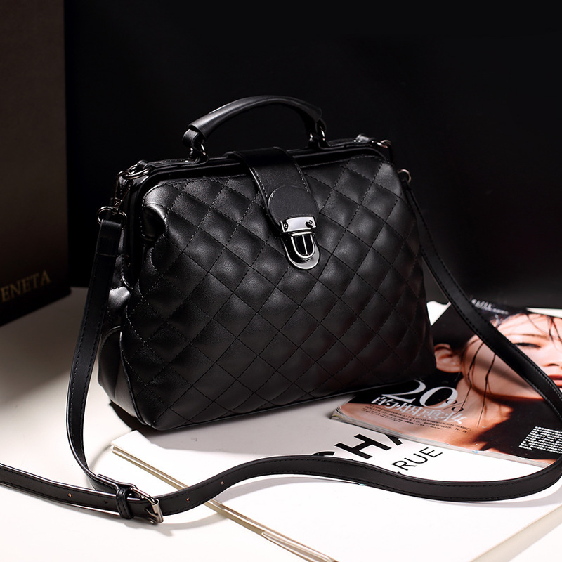 Wx4465 Nuevo bolso de médico vintage minimalista para mujeres, bolso de hombro acolchado multifuncional, bolso cruzado de moda para damas