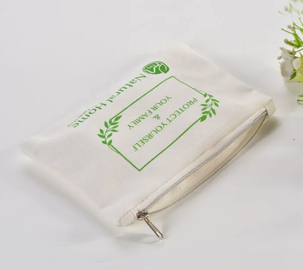 Bolsa de Maquillaje de Lona con Cremallera