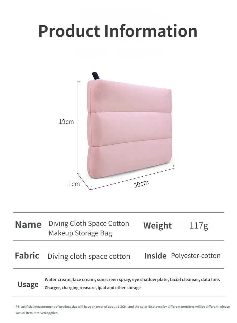 Nueva bolsa de cosméticos de neopreno
