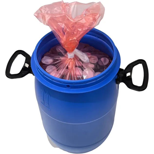 Bolsa de forro para empaquetado a granel de materiales alimentarios en barril de hierro altamente transparente 500lb