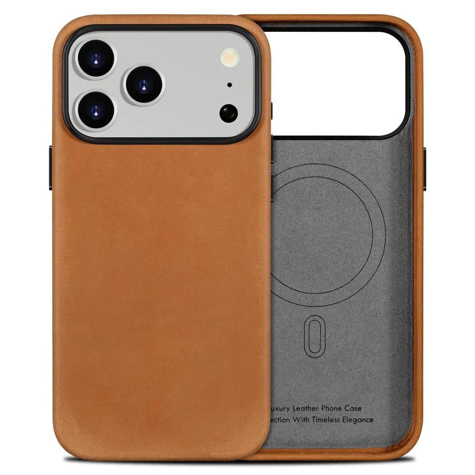 Fundas de teléfono móvil de cuero magnéticas Magsafe para iPhone 17 PRO/17 PRO Max