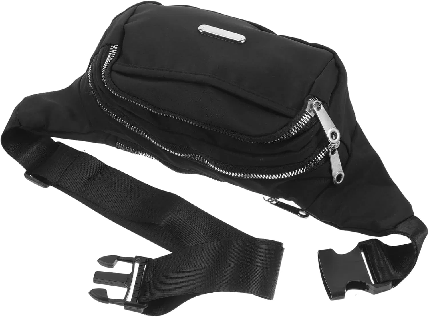 Bolso de Cintura de Moda para Mujeres con Doble Cremallera, Funda para Teléfono, Bolso de Cintura Estiloso para Correr, Viajar y Entrenamientos, Capacidad de Bandolera, Riñonera
