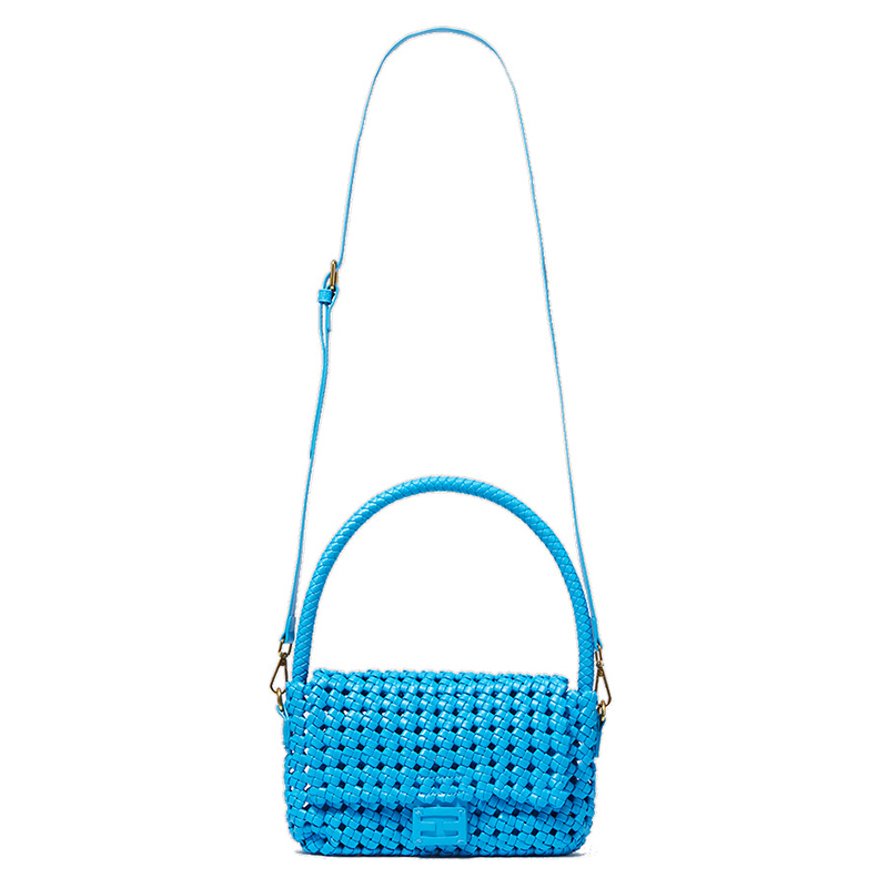 Sh2363 Bolsa de mujer baguette pequeña hecha a mano con nudo de molino de viento, bolso cruzado de lujo para damas, bolso de hombro personalizado