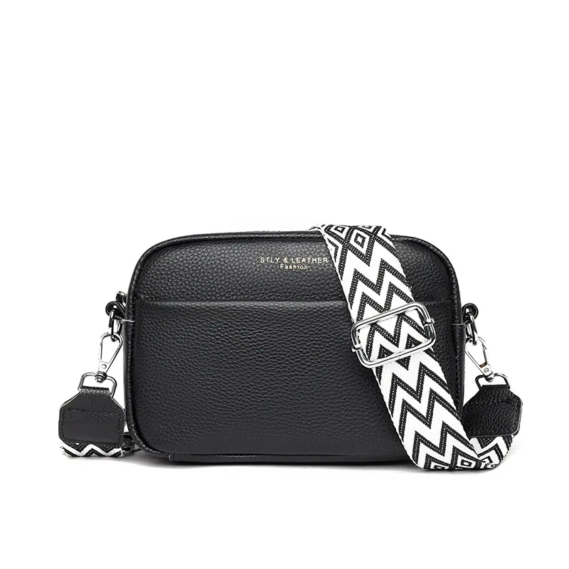 Bolso de mensajería de PU de cuero de moda para teléfono celular, bolso cruzado de moda para uso diario, bolso pequeño cuadrado para hombro