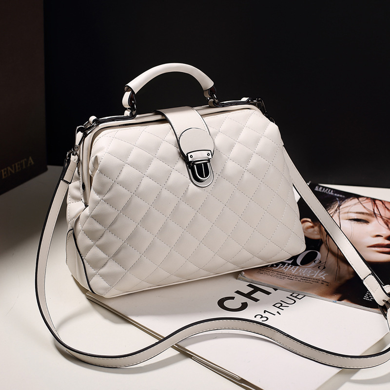 Wx4465 Nuevo bolso de médico vintage minimalista para mujeres, bolso de hombro acolchado multifuncional, bolso cruzado de moda para damas