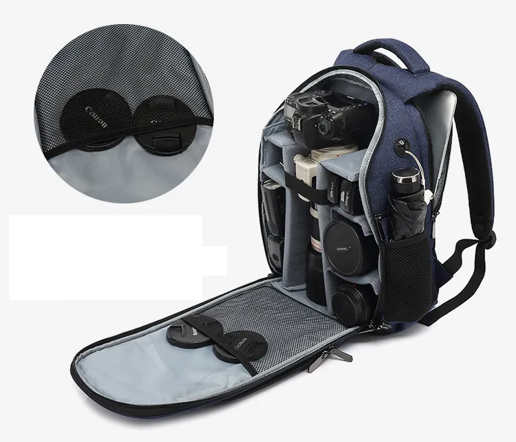 Mochila impermeable para cámara de video digital de lente única réflex DSLR para vehículo aéreo no tripulado (CY5853)