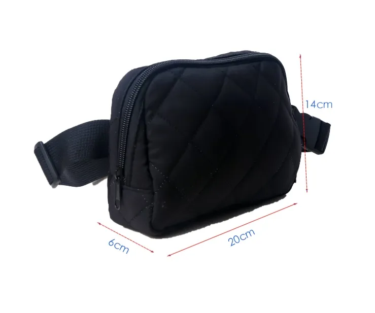 Bolso de cadera acolchado ligero de moda al por mayor, riñonera cruzada para mujer