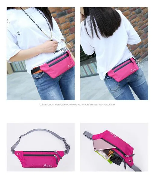 Pequeño bolso de cintura con cierre de cremallera, precio económico, impermeable, para deportes, para mujeres y hombres