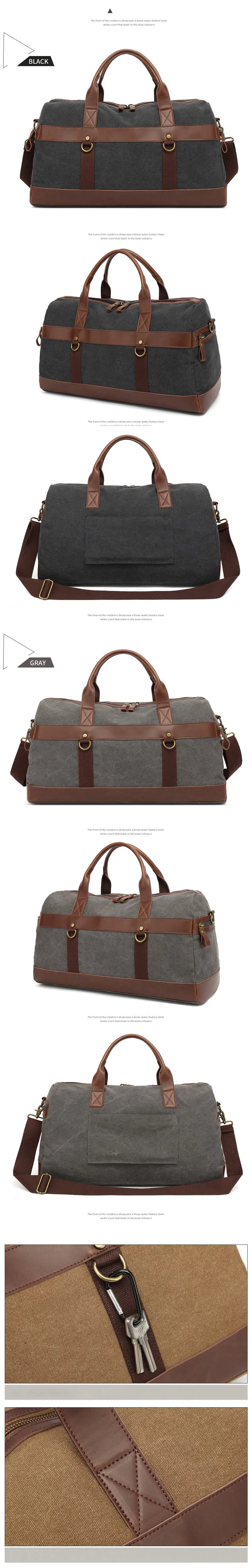 Detalle SA55 de bolsa de viaje de lona