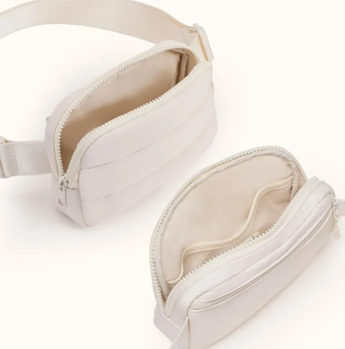 Bolso de cadera acolchado ligero de moda al por mayor, riñonera cruzada para mujer