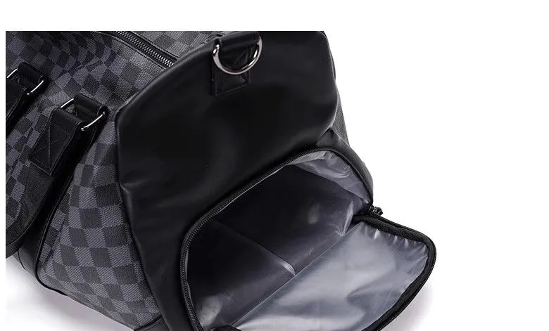 2025 Gran bolsa de viaje de cuero PU para hombres