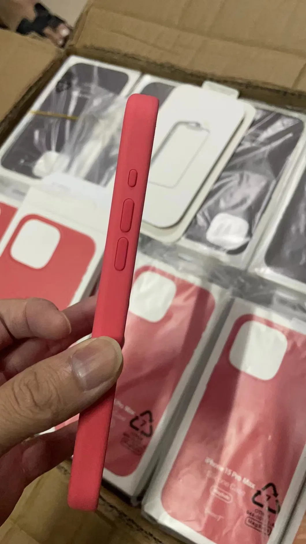 1: 1 Funda de silicona original Magsafe para teléfono 17 16 PRO Max