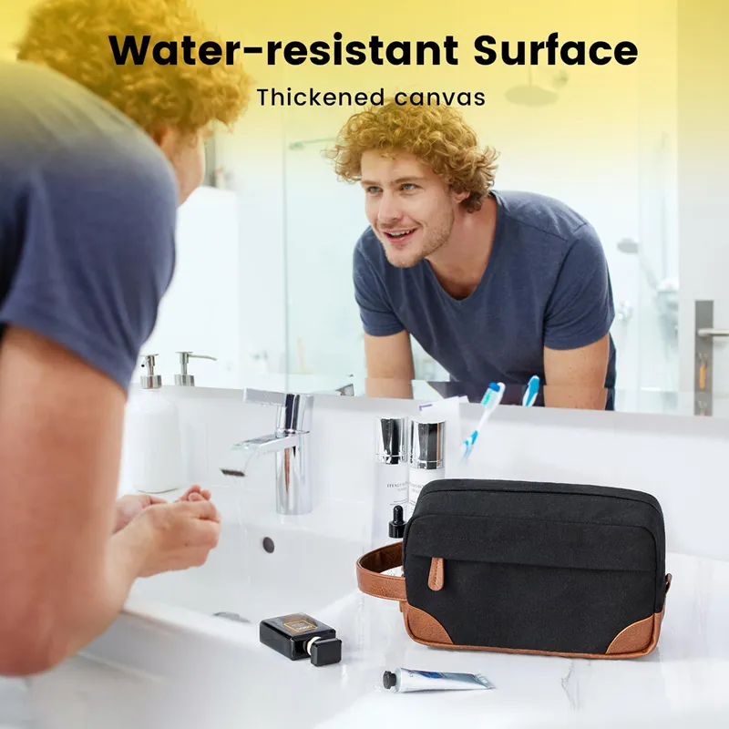 Bolsa de aseo de lona para hombres