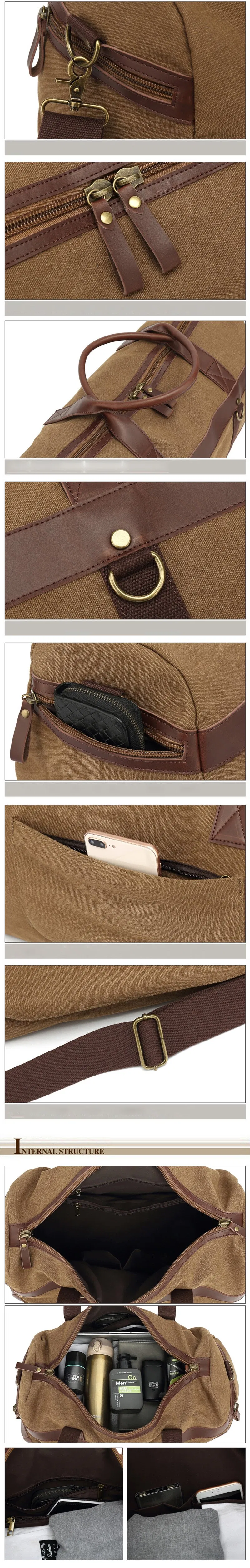 Detalle SA55 de bolsa de viaje de lona