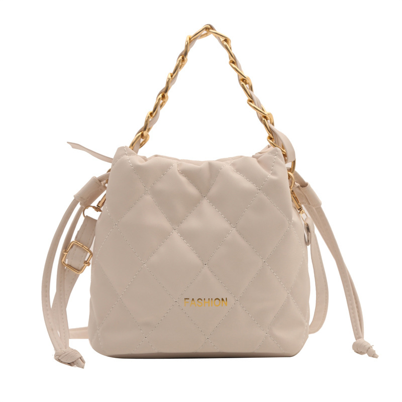 Bolsa de cubo casual al por mayor para mujeres, linda lencería, nueva bolsa de hombro cruzada con cordón