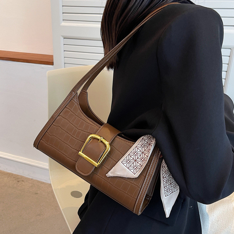 Sh2509 Bolsos de mano de lujo personalizados de alta calidad para mujeres, bolsos de hombro de PU de moda baguette, tendencia de moda - Bolsos de hombro de PU