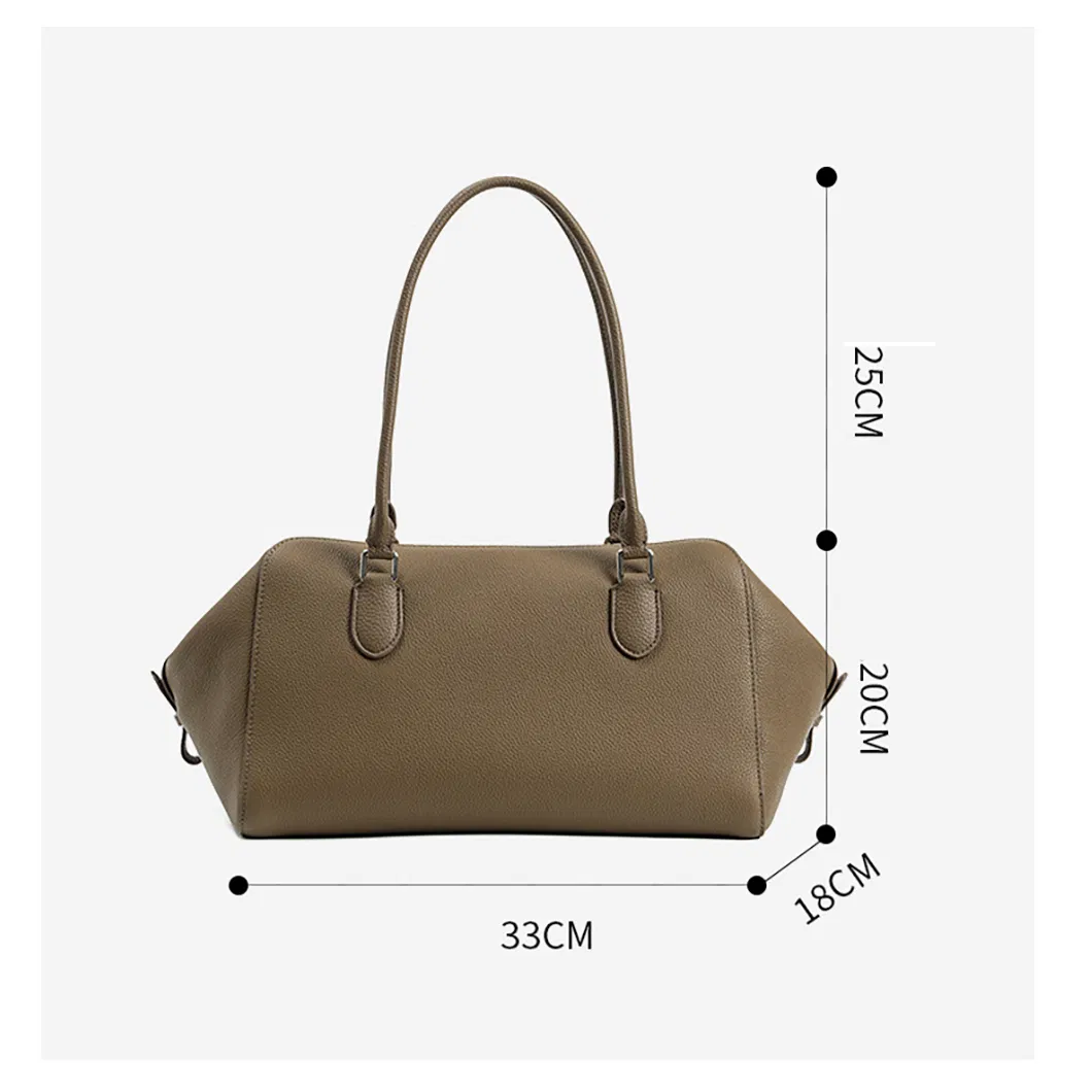 Bolso Baguette Avanzado de Moda de Cuero Genuino para Damas Bolso de Axila