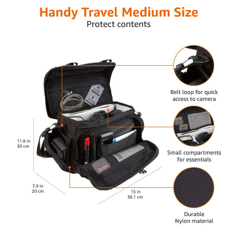 Funda para Cámara DSLR Sin Espejo para Fotografía al Aire Libre, Bandolera Cruzada, Mochila para Cámara tipo Sling