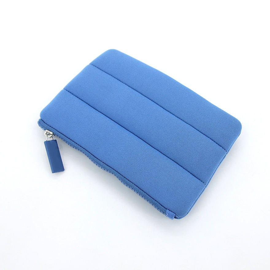 Bolsa organizadora de maquillaje acolchada personalizada BSCI con logo, bolsa de burbujas de neopreno, bolsa de belleza y cuidado de la piel