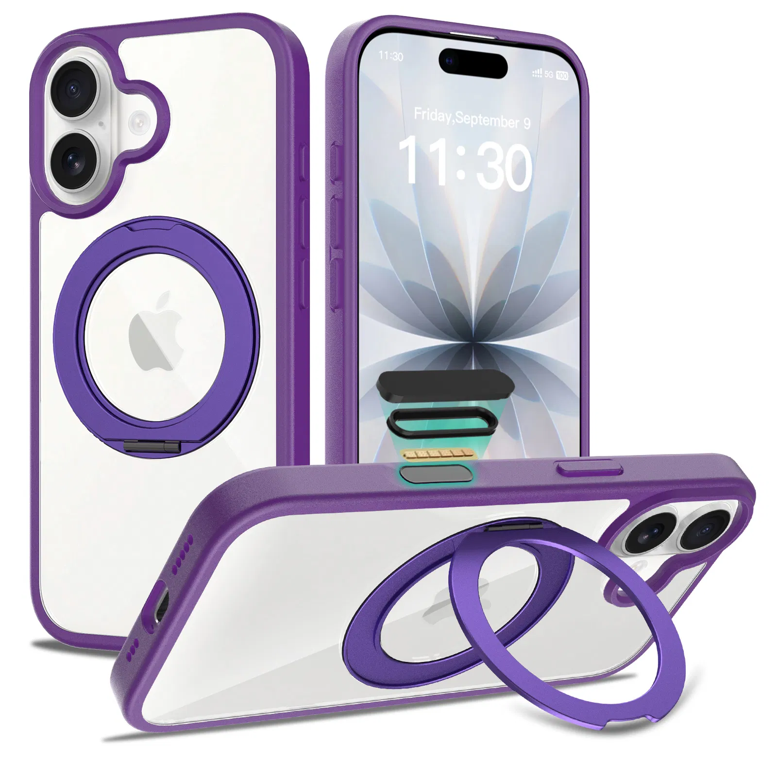 Funda protectora de teléfono móvil magnética de TPU, silicona, PC, cuero, soporte claro, Magsafe, sublimación, mate, con soporte, parachoques, a prueba de golpes, billetera inteligente