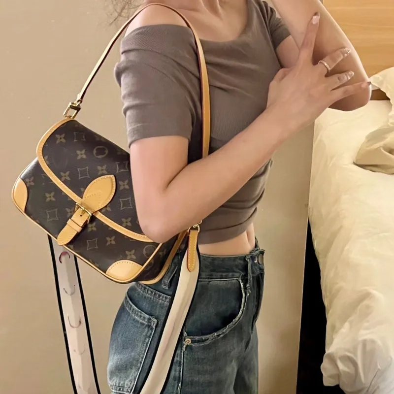 Bolsos de mujer de moda, bandoleras de cuero real, bolsos tipo baguette con cadena, bolsos mensajeros - bolso y