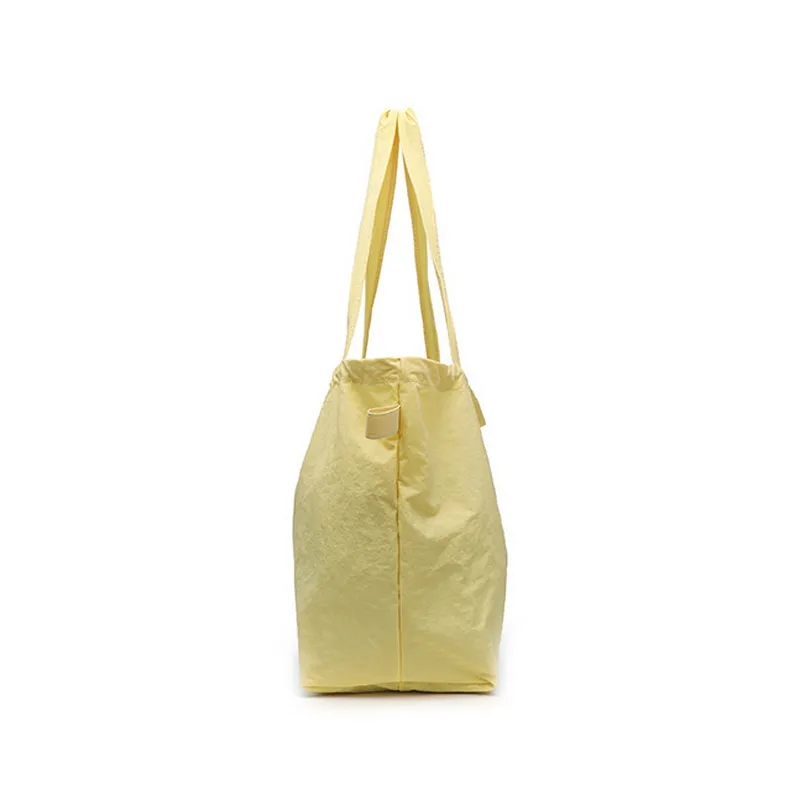 Bolsa de compras personalizada para damas, bolsa de playa ligera de nylon con cordón para mujeres, verano