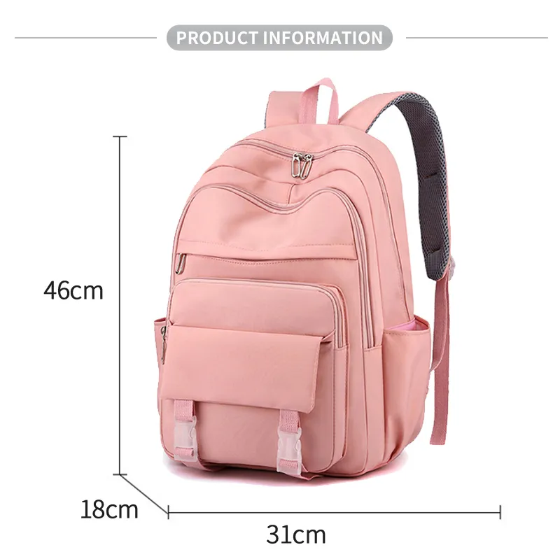 Mochila de viaje para estudiantes de moda, impermeable, mochila grande para laptop, bolsa para mujeres, escuela