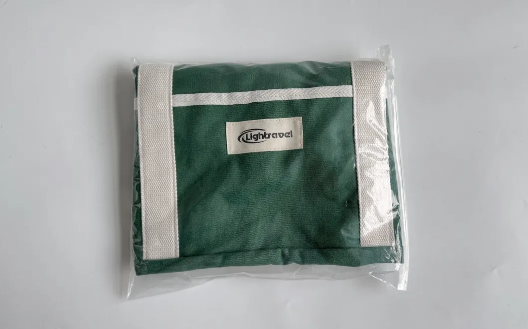 Bolsa de playa y camping de gran capacidad de lona verde oscuro para minoristas