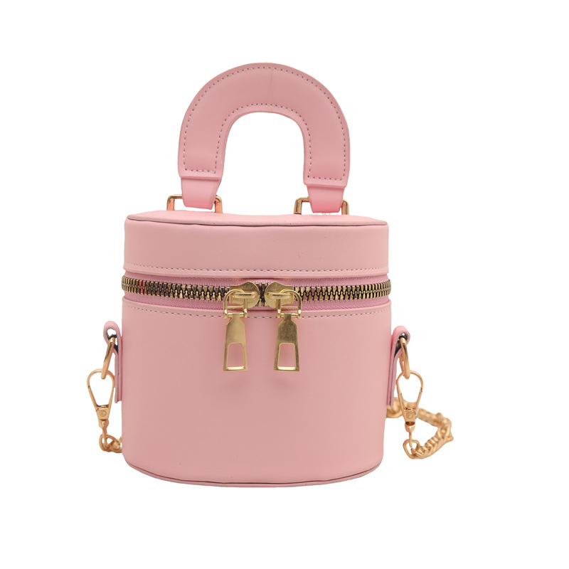 Bolsa de cubo de doble cremallera estilo coreano al por mayor para mujeres, 2026 nuevo estilo de verano, bolsa de hombro de lujo ligero, bolsa cruzada de cadena de moda