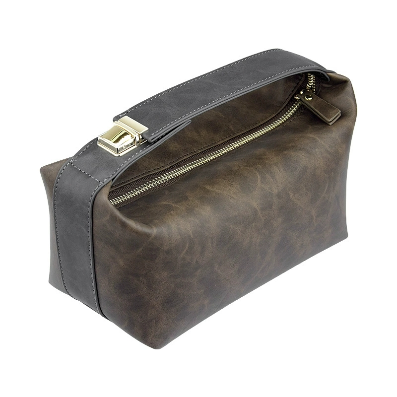 Bolsa de cosméticos de PU, bolsa de almacenamiento de lujo, neceser de viaje, organizador de maquillaje para mujeres, pouch