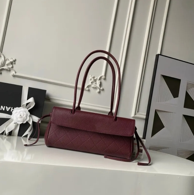 Marca famosa francesa Bolso estilo baguette larga 30.5mm Bolso de mano As6288 Bolso tote Cerf bajo el brazo Popular patrón de litchi Monedero de cuero auténtico para dama Bolso de mujer