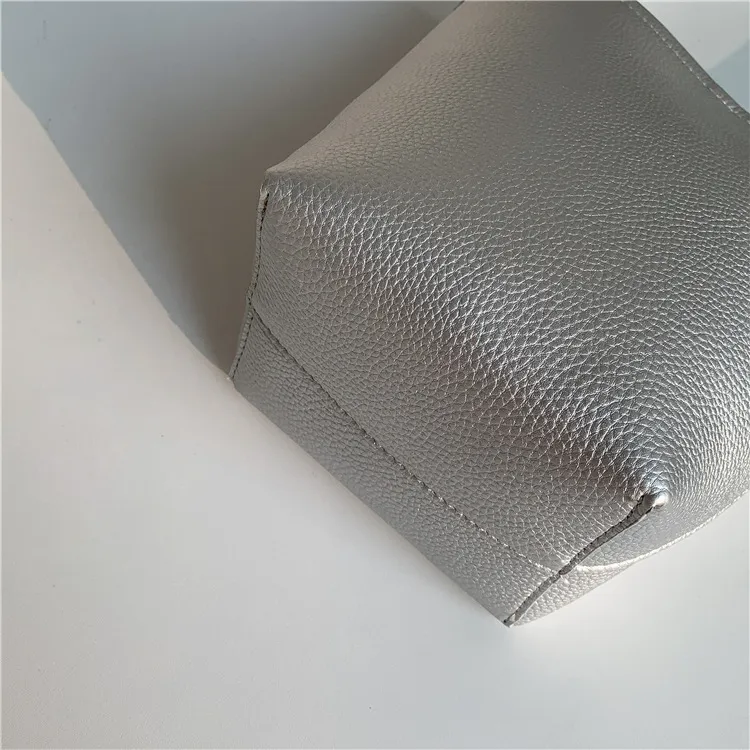 Bolso de mano femenino de gran capacidad, textura, bolso cilíndrico para el brazo, diseño de nicho suave de PU, bolso de cuero abrasivo tipo cubo