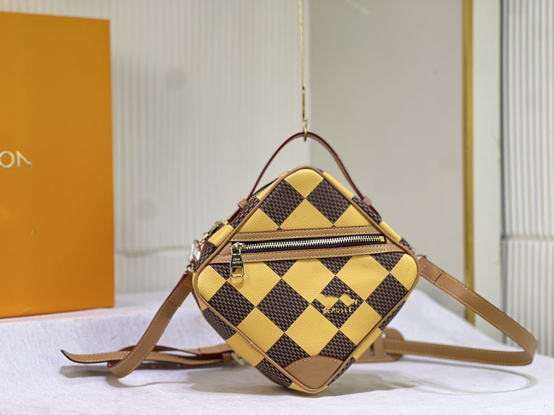 Bolso cruzado de ajedrez en forma de diamante mini con correa ajustable para cámara