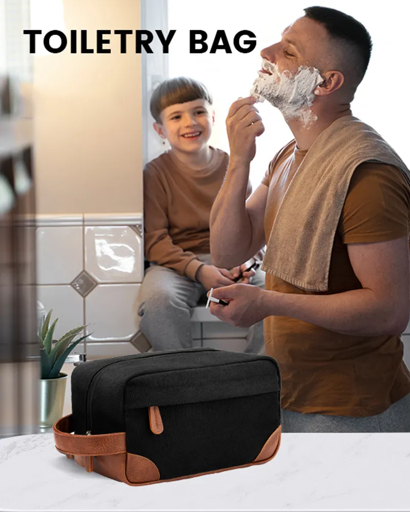 Bolsa de aseo de lona para hombres